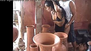 stopping the car on the highway for a quick public encounter in a stall