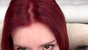 damn, neighbor banged that redhead beauty doggy style after deepthroat, cum all over her pretty face pov