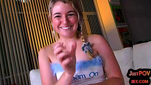 Pov teen enjoys a fun encounter after chatting