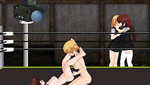 Princess Nina Battles Karin In Ring Catfight