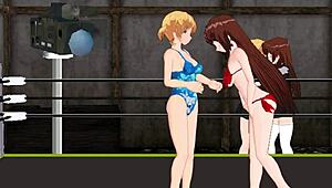 Princess Nina Battles Karin In Ring Catfight
