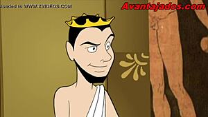 Ancient Greek gods engage in gay sex animation