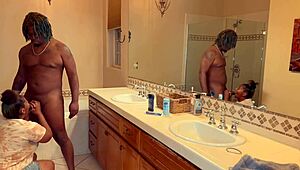 Having Fun With My Big Booty Ebony Stepsister At The Pool