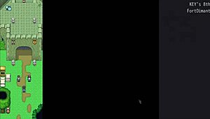 Imperial doorman feeds hungry whores with cocks in hentai game!