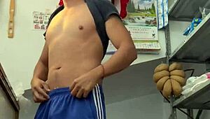 i'm a young mexican amateur jerking big cock backstage for first time