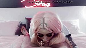 This cute girl sucks my dick greedily.