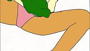 ebony student in school uniform hentai scene