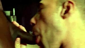 Hey, watch this ebony stud suck and pound that tight ass?