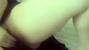 Bold Solo Masturbation by Chinese Beauty on Office Sofa.