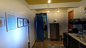 Interracial Blonde Behind the Scenes of Porn Production