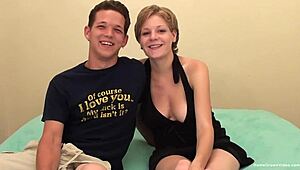 Exhibitionist Couple Show Off Shaved Big Tits Muff Diving