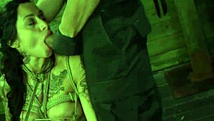 Kinky SLUT gets GAGGED and choked by master.