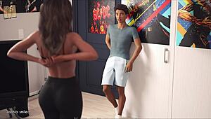 Wife and stepmother play game together