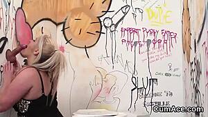 Unusual fuck doll swallows every cumshot drop in wild POV blowbang