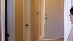 teen brunette jerks and sucks huge bbc before intense pounding