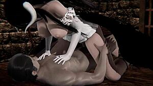 albedo uncensored hentai sex with big tits in 3d anime overlord pov