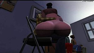 Black wife with big ass interacts near her husband