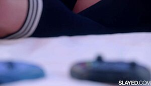 Aidra can't resist Avery's playtime