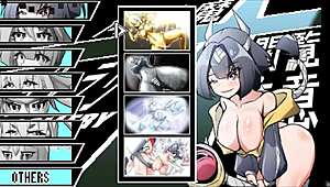 in buzama hentai fight game ep 1, shemale gets bareback rough fuck