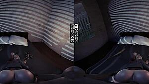 एनिमेटेड हentai सीन में VR चुदाई हरली क्विन के साथ