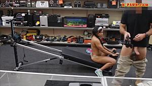 Muscular Chick Gets Slammed With Monster Cock At Pawnshop