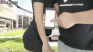 cumming hard on mall terrace with lush vibrator! 😍