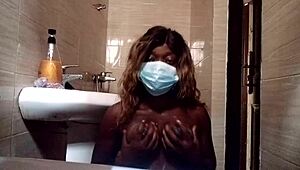 Shower time with sweet Kuzy