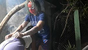 Spider-Man Fucks Young Girl at Halloween Party, Family Watches