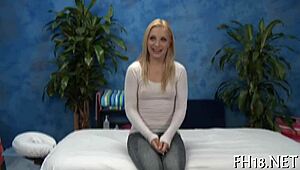 Massage leads to hard erection and release