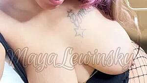 big tits babe in lingerie calls for interracial fun 😘