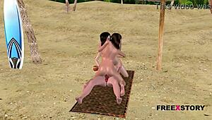 Three Cute Girls Fuck With Strapon In Two Positions!