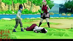 Anime babe gets creampied in her big ass after training 😍