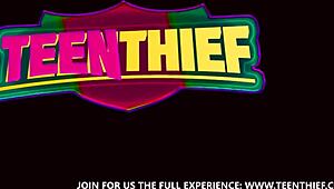 sofie performs striptease for officer in office setting