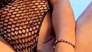 hot seated lesbian lets cum in mouth during masturbation