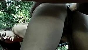 German Babe Fucks In Hollywood Forest Threesome With Facial Cumshot