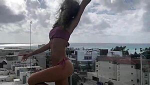 Gina Gerson teases on vacation with her sexy webcam moves.