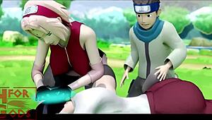 Anime babe gets creampied in her big ass after training 😍