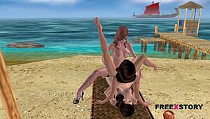 Three Cute Girls Fuck With Strapon In Two Positions!