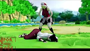 Anime babe gets creampied in her big ass after training 😍