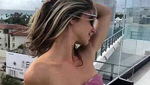 Gina Gerson teases on vacation with her sexy webcam moves.