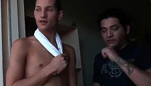 Three horny gay guys get wild in an intense orgy. They suck and fuck each other hard.