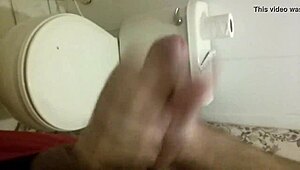 guy masturbates with big cock