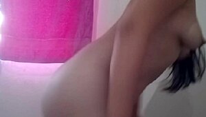 Latina in lingerie shows off her curvy body for some love