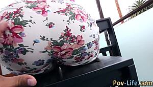 Tattooed teen 18+ gets spunked in POV blowjob