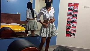 Delicious chocolate latina morena starts amateur porn touching her ass and tits