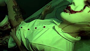 Kyra sex possessed and licks ass on halloween night with three hot ghost girls - agatha ludovino, rayssa garcia, barbara alves