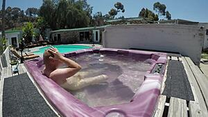 Hot Damn! Dayanara Strips Naked in Jacuzzi for Wild Fun with Sexy Tits!