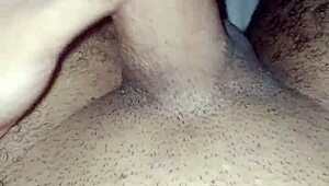 Solo masturbation with intense beating action