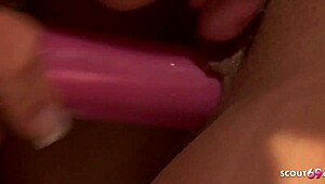 Milf tricks virgin teen into first orgasm using a vibrator chair.