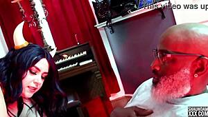 hey, watch this cock-sucking succubus tease with her wild skills